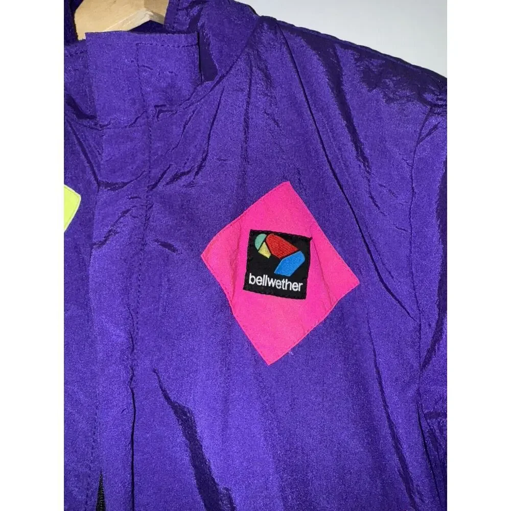 Vintage Bellwether Cycling Jacket Colorblock Size MEDIUM Mens Womens purple